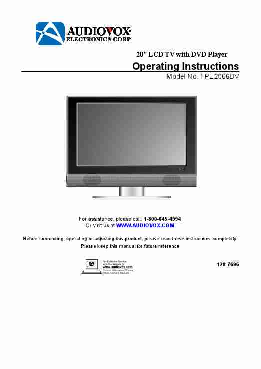Audiovox Flat Panel Television FPE2006DV-page_pdf